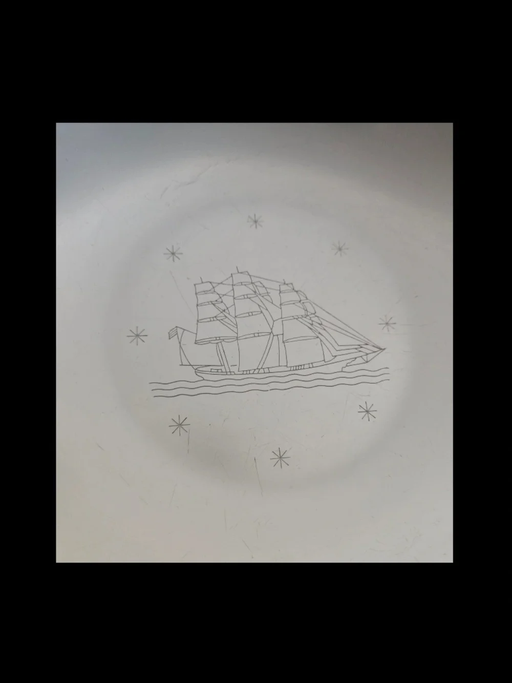 Vintage Kensington Aluminum Bowls Clipper Ship Nautical Set of 2 Art Deco